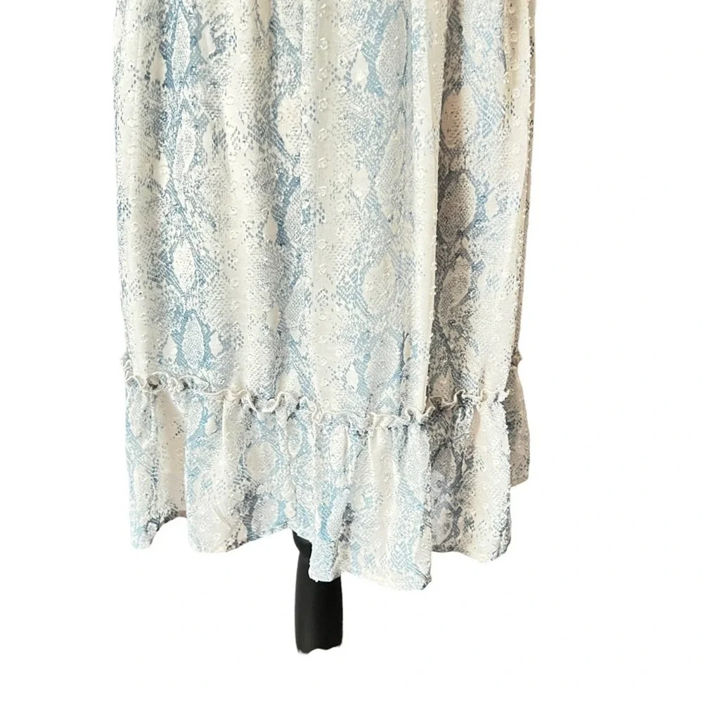 Altar’d State , snakeskin printed, sleeveless, ruffled dress. Large - Picture 3 of 9